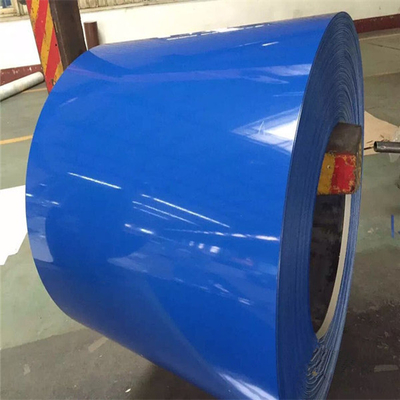 ASTM A792 Dx51dのPEのコーティング主なPPGI PPGLブラジルRal9003はフィルムが付いているGalvalumeの鋼鉄コイルをPrepainted